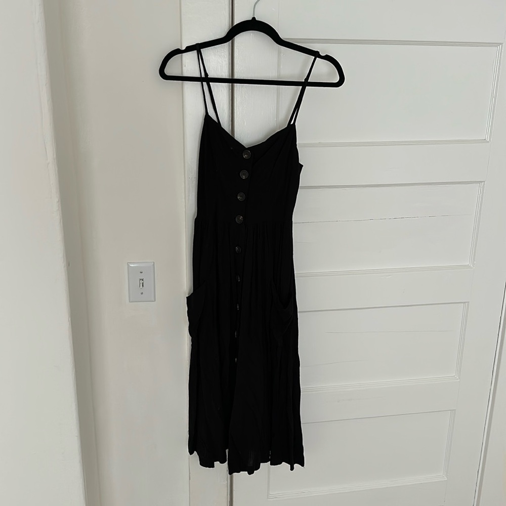 Molly Green Black Button Down Dress (S)